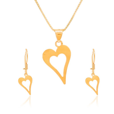 نیم ست طلا مدل قلب