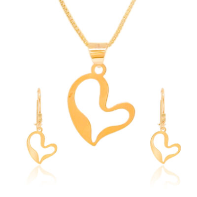 نیم ست طلا مدل قلب