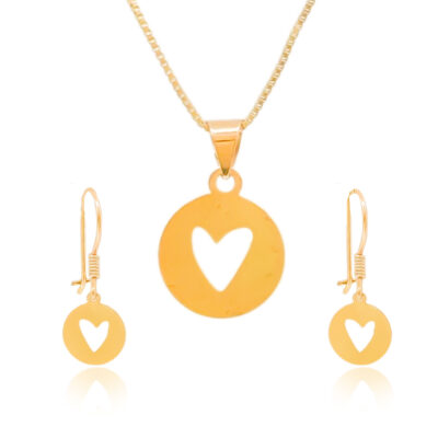 نیم ست طلا مدل قلب