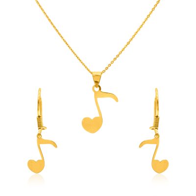 نیم ست طلا نوت قلب