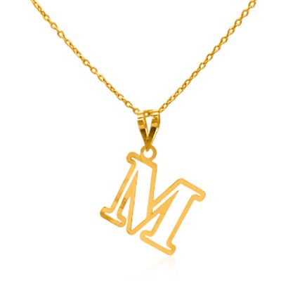 آویز طلا حرف M