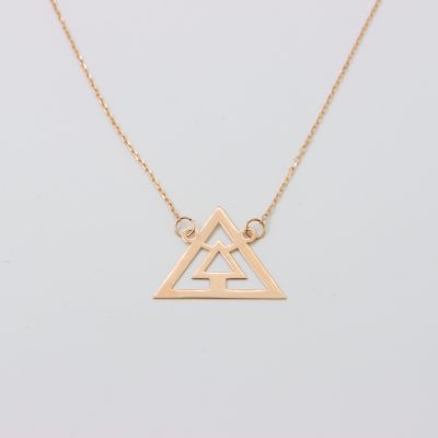 گردنبند طلا لیزر مثلث