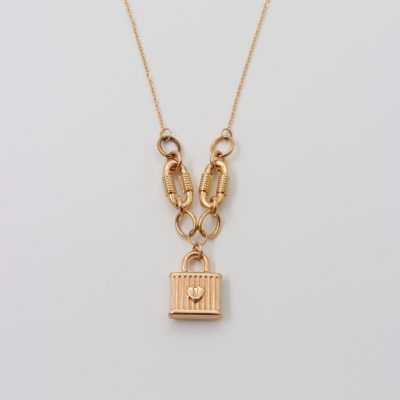 گردنبند طلا قفل هرمس