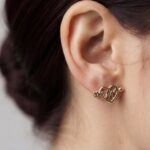 گوشواره طلا میخ قلب