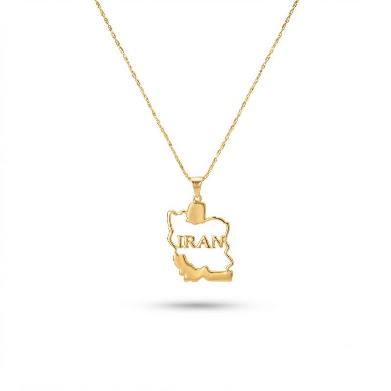 آویز طلا نقشه ایران