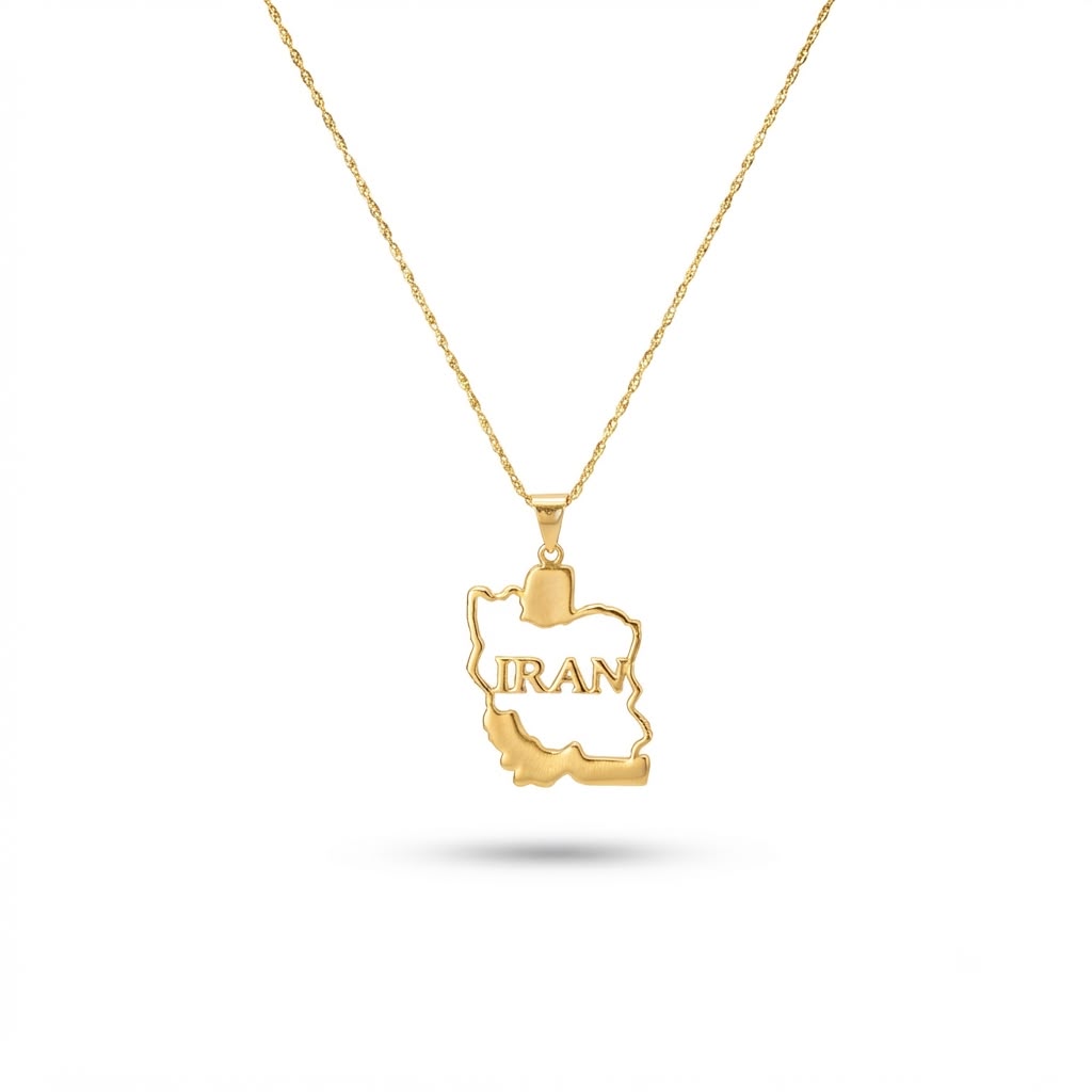 آویز طلا نقشه ایران