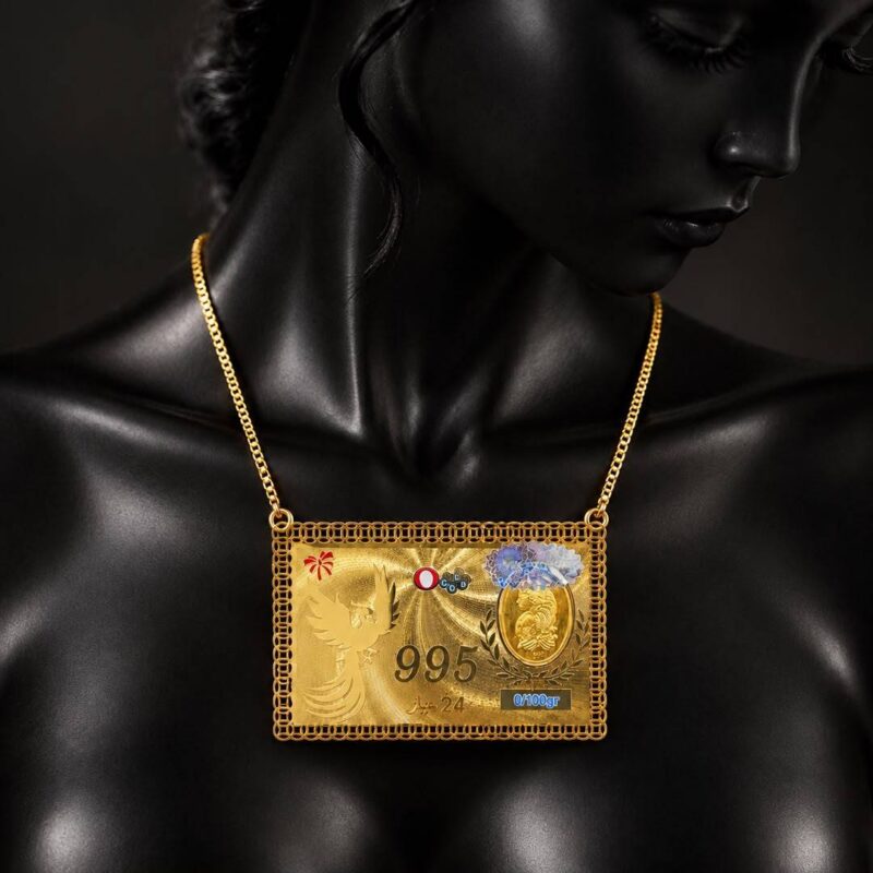 پلاک شمش طلا 24 عیار 100 سوت