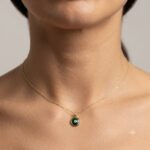 آویز سوارسکی طلا طرح چشم نظر