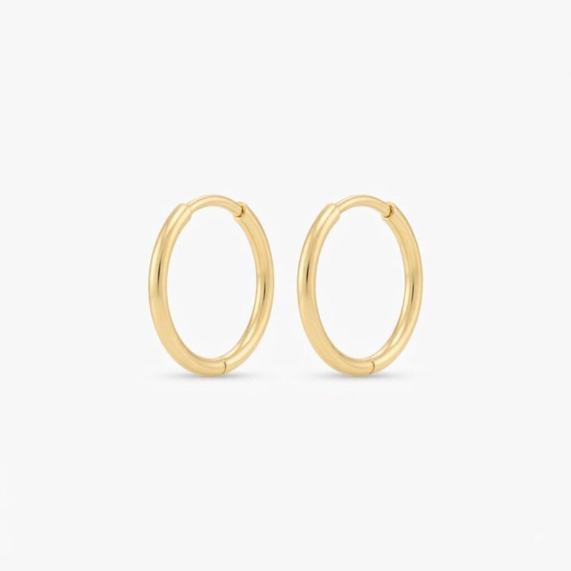 گوشواره طلا حلقه ای سایز متوسط