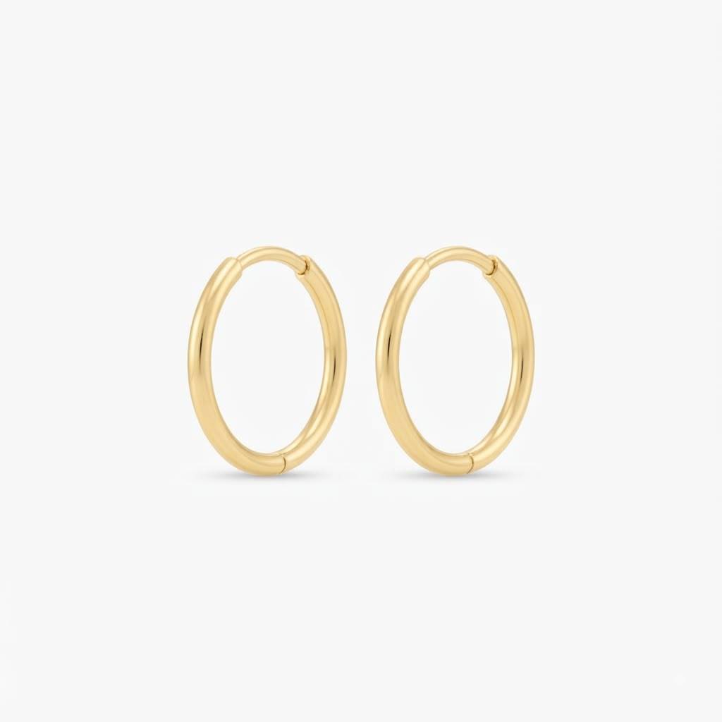 گوشواره طلا حلقه ای سایز متوسط