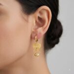 گوشواره طلا حلقه ای قلب البرنادو