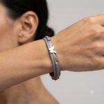 دستبند طلا چرم زنانه