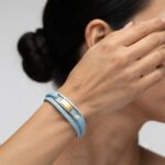 دستبند طلا چرم زنانه