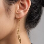 گوشواره آویز پر