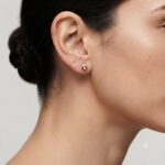 گوشواره طلا میخی دایره سایز متوسط