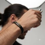 دستبند طلا چرم مردانه