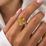 انگشتر طلا ونکلیف تراش سایز4