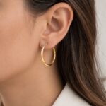 گوشواره طلا حلقه ای سایز متوسط