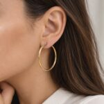 گوشواره طلا حلقه ای سایز بزرگ