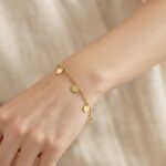 دستبند طلا لیزری طرح سکه ای