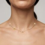 گردنبند طلا گل بابونه