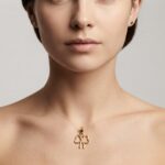آویز طلا طرح پاپیون