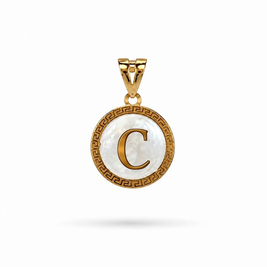 آویز طلا صدفی حروف C