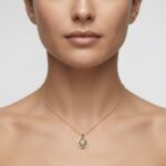 آویز طلا سوارسکی گوی نگینی