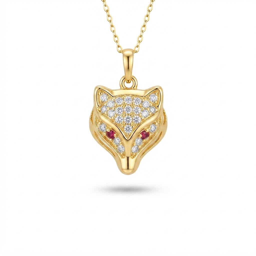 آویز طلا سوارسکی روباه