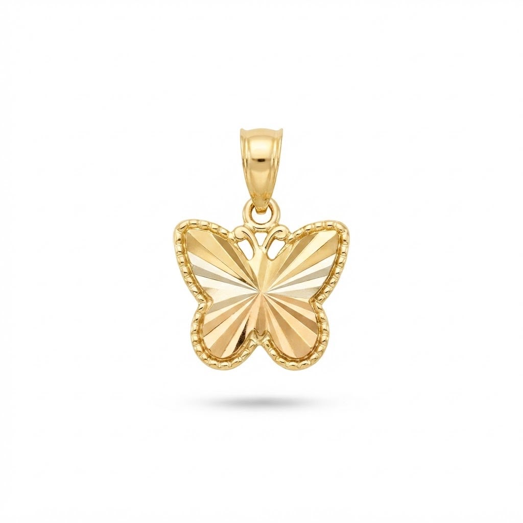 آویز طلا طرح پروانه