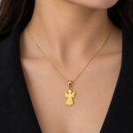 آویز طلا طرح فرشته